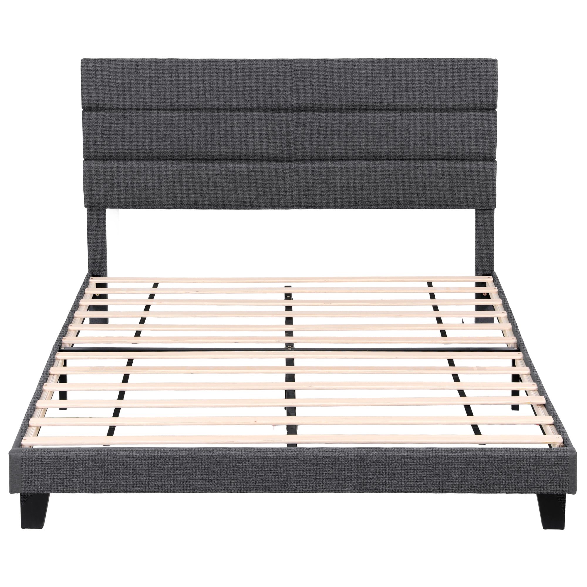 Preston Upholstered Bed Frame Grey King