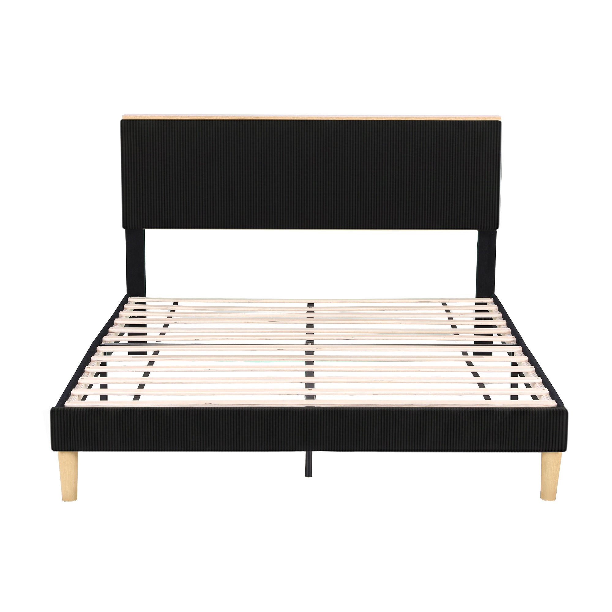 Royce Upholstered Bed Frame Black
