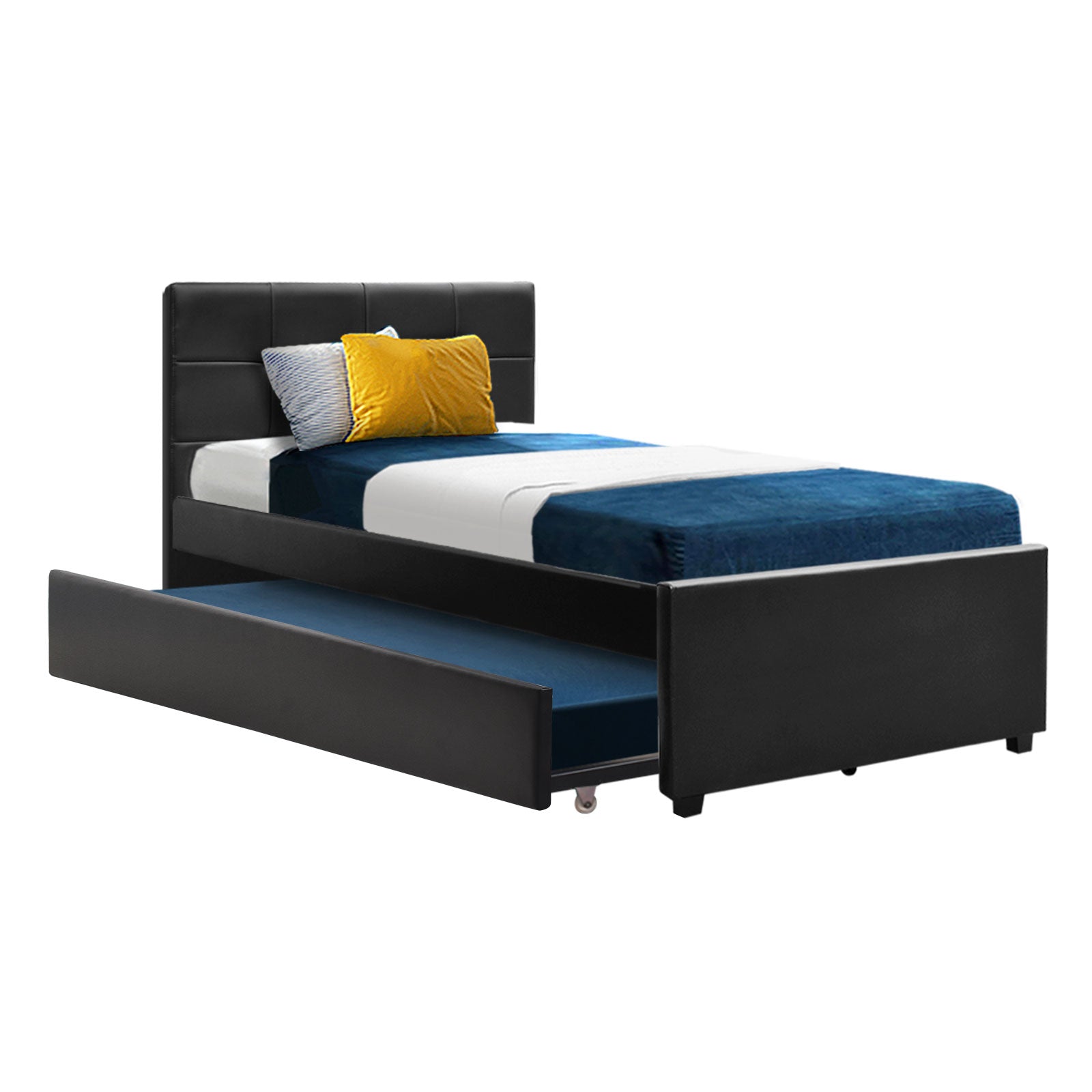 Amalfi Trundle Bed Black - King Single