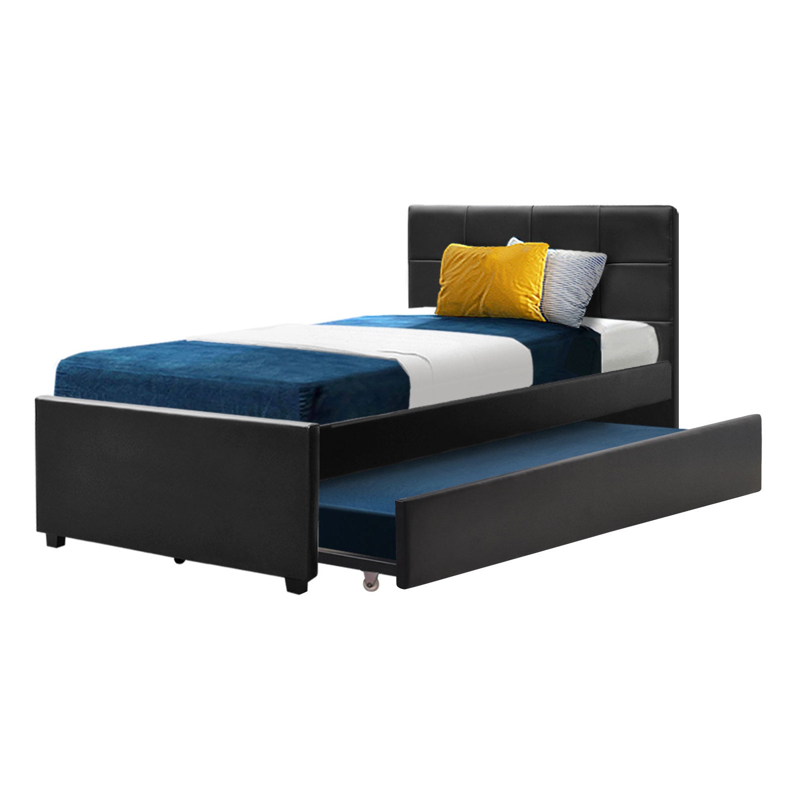 Amalfi Trundle Bed Black - King Single