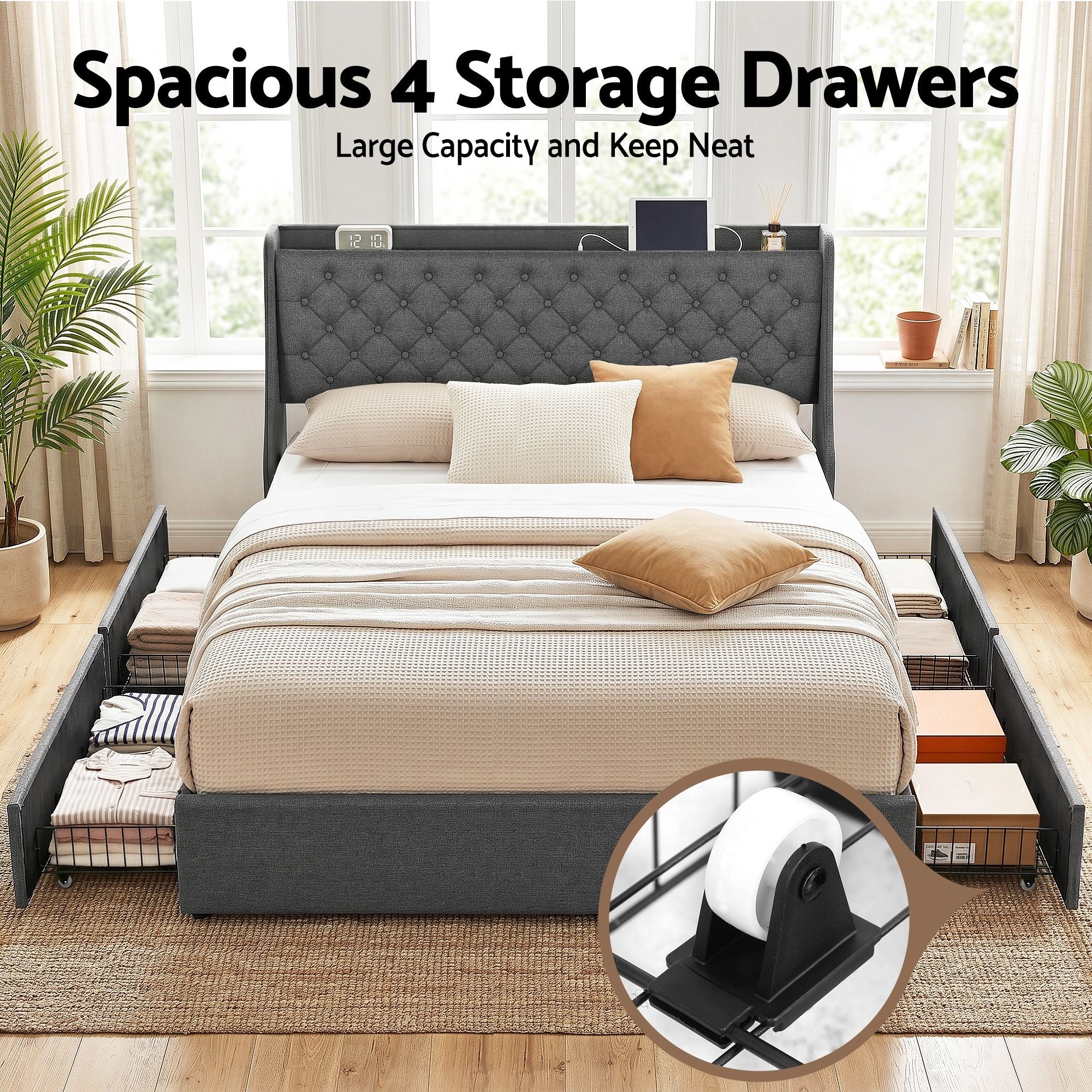 Marcus 4 Drawer Bed Frame King