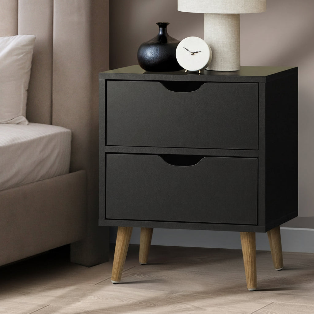 Aldan 2 Drawer Bedside Table