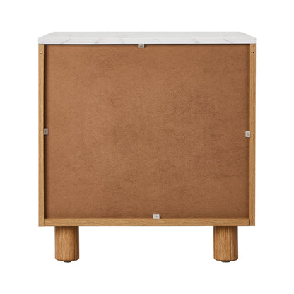 Coney Faux Marble Bedside Table