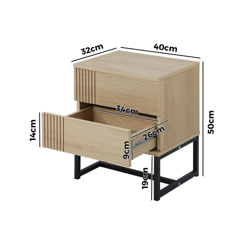 Michaela Bedside Table Natural