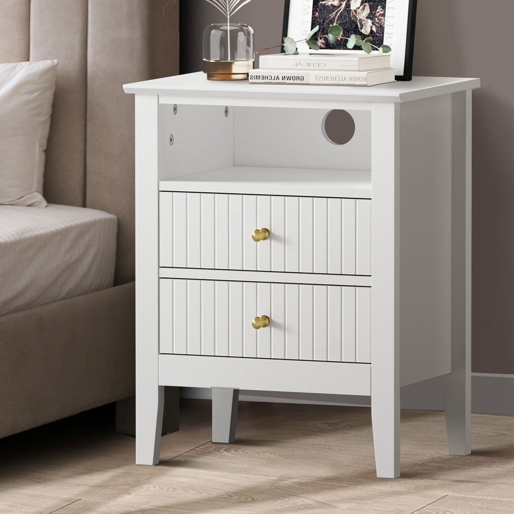 Vera Bedside Table with Shelf