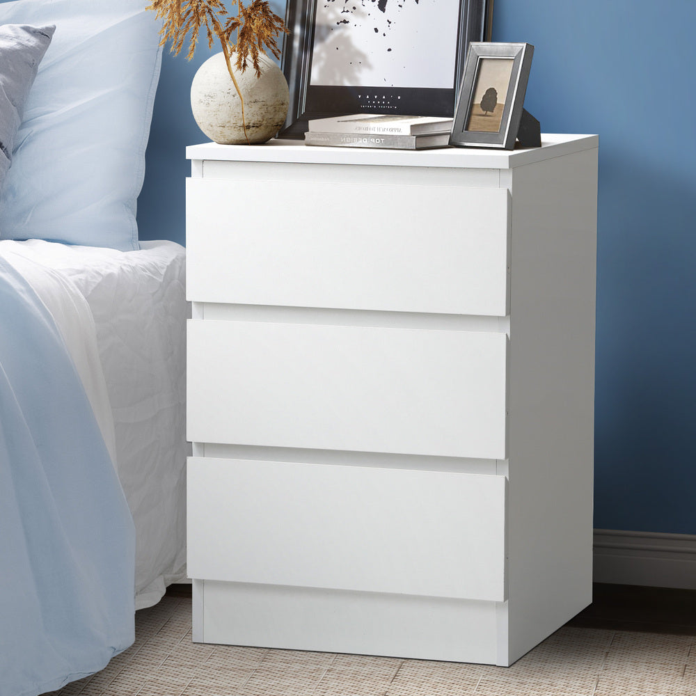 Carolla 3 Drawer Bedside Table