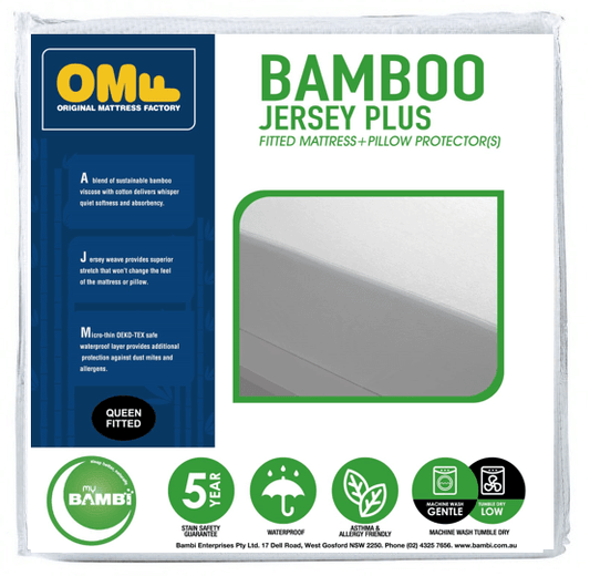 Bamboo Jersey Plus Queen Mattress Protector Pack