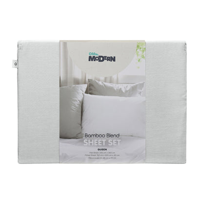 Modern Bamboo Blend Sheet Set- Pewter
