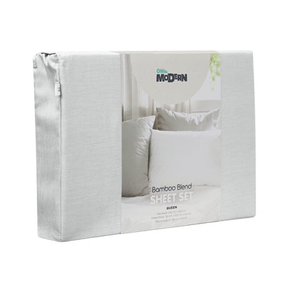 Modern Bamboo Blend Sheet Set- Pewter