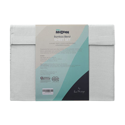 Modern Bamboo Blend Sheet Set- Pewter