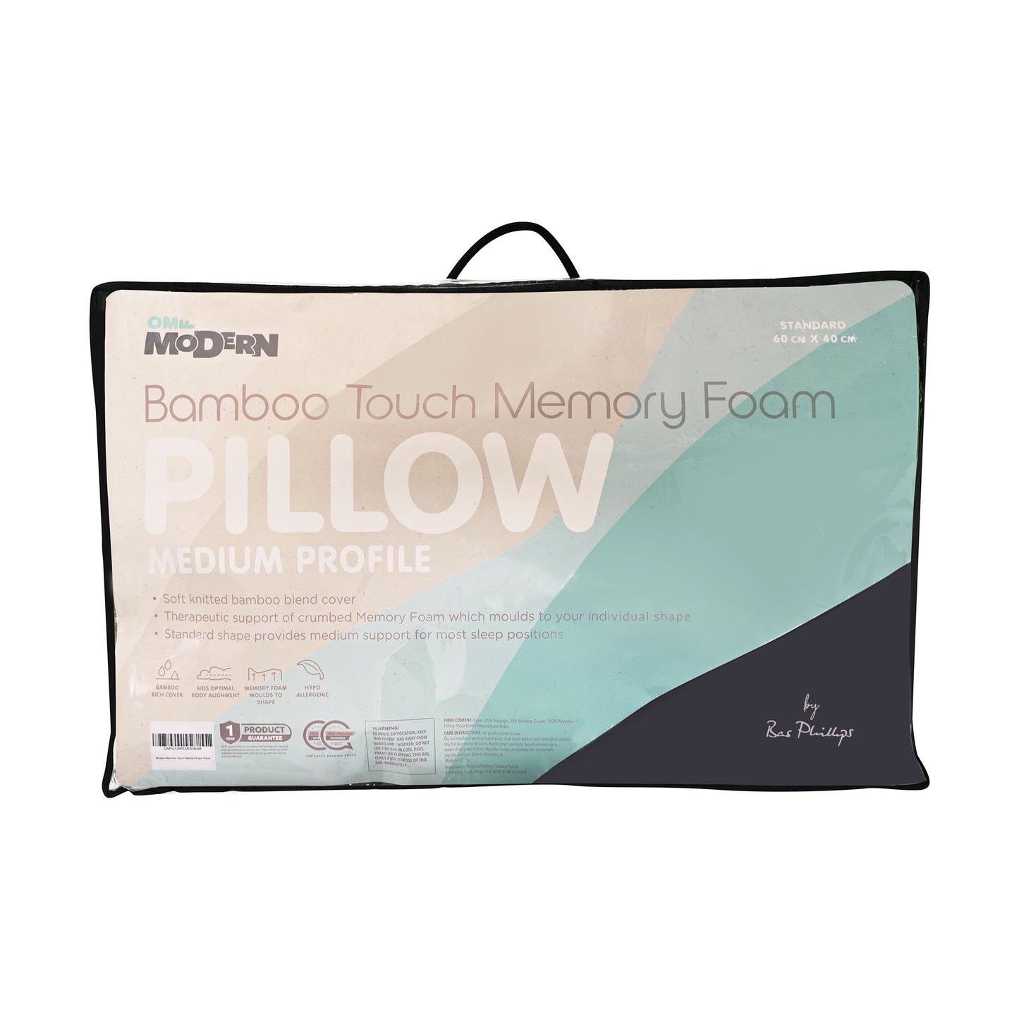 Modern Bamboo Touch Memory Foam Pillow