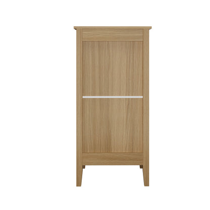 Hilda 5 Drawer Slim Tallboy Natural