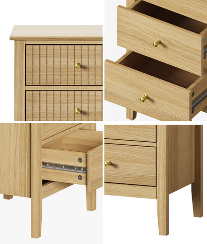 Hilda 5 Drawer Slim Tallboy Natural