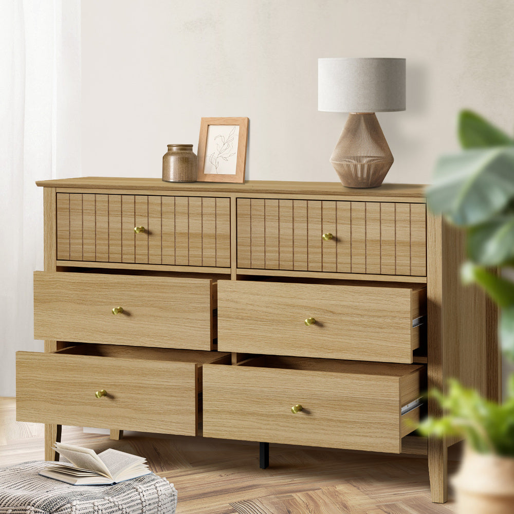 Hilda 6 Drawer Chest Natural