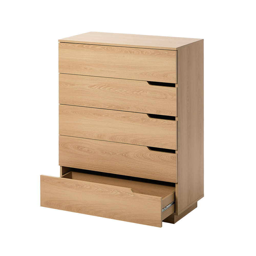 Soren 5 Drawer Tallboy Natural