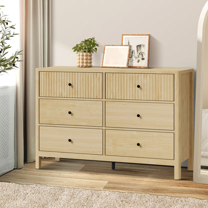 Mira 6 Drawer Chest Natural