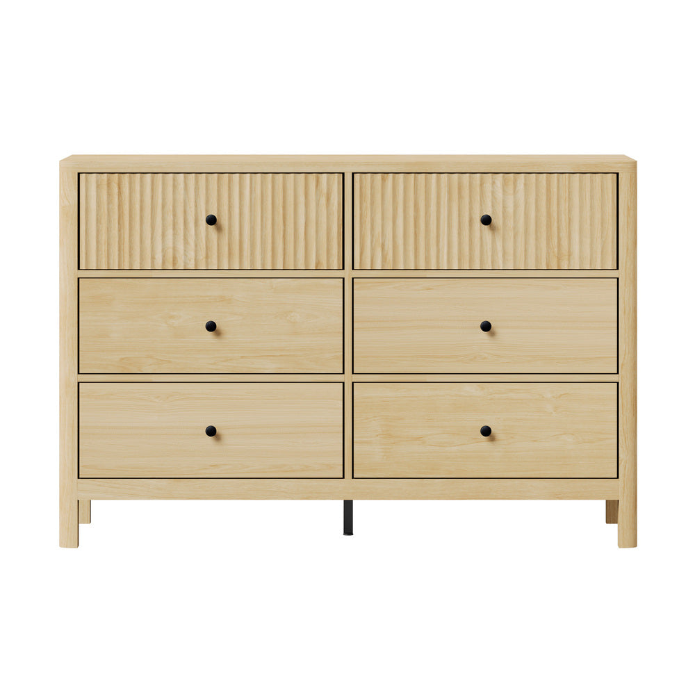 Mira 6 Drawer Chest Natural