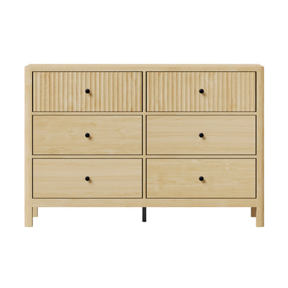Mira 6 Drawer Chest Natural
