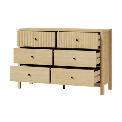 Mira 6 Drawer Chest Natural