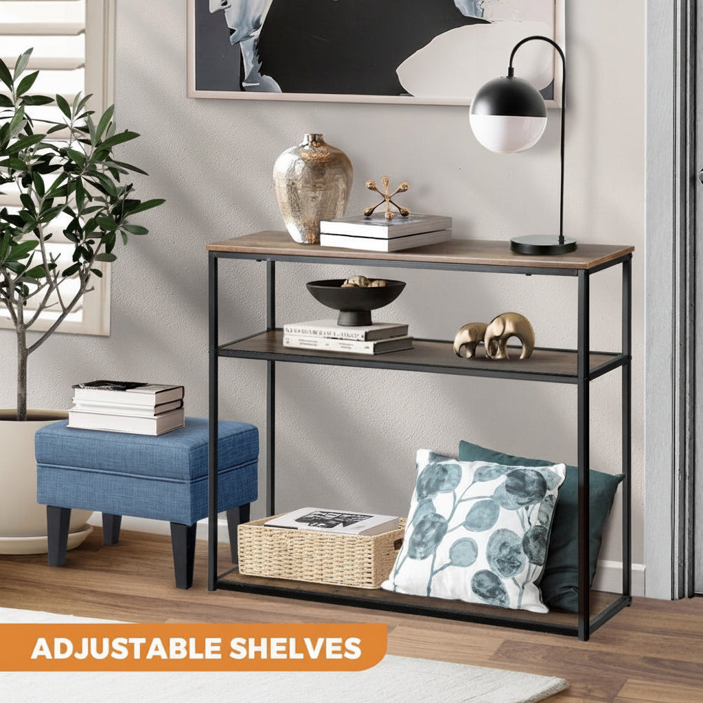 Polly 3 Tier Console Table Oak