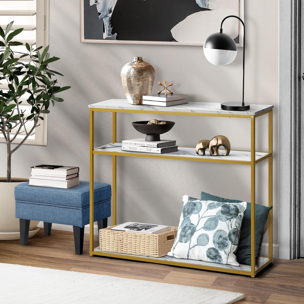 Polly 3 Tier Console Table White