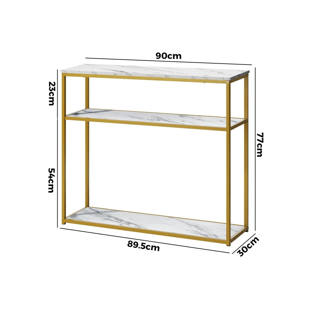 Polly 3 Tier Console Table White