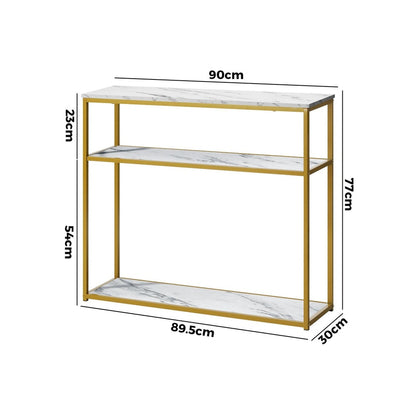 Polly 3 Tier Console Table White