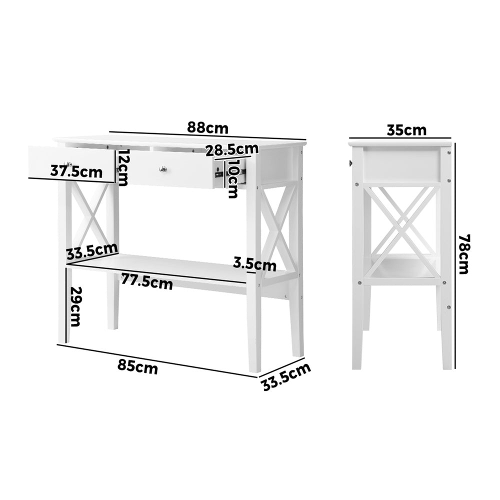 Long Island Console Table White