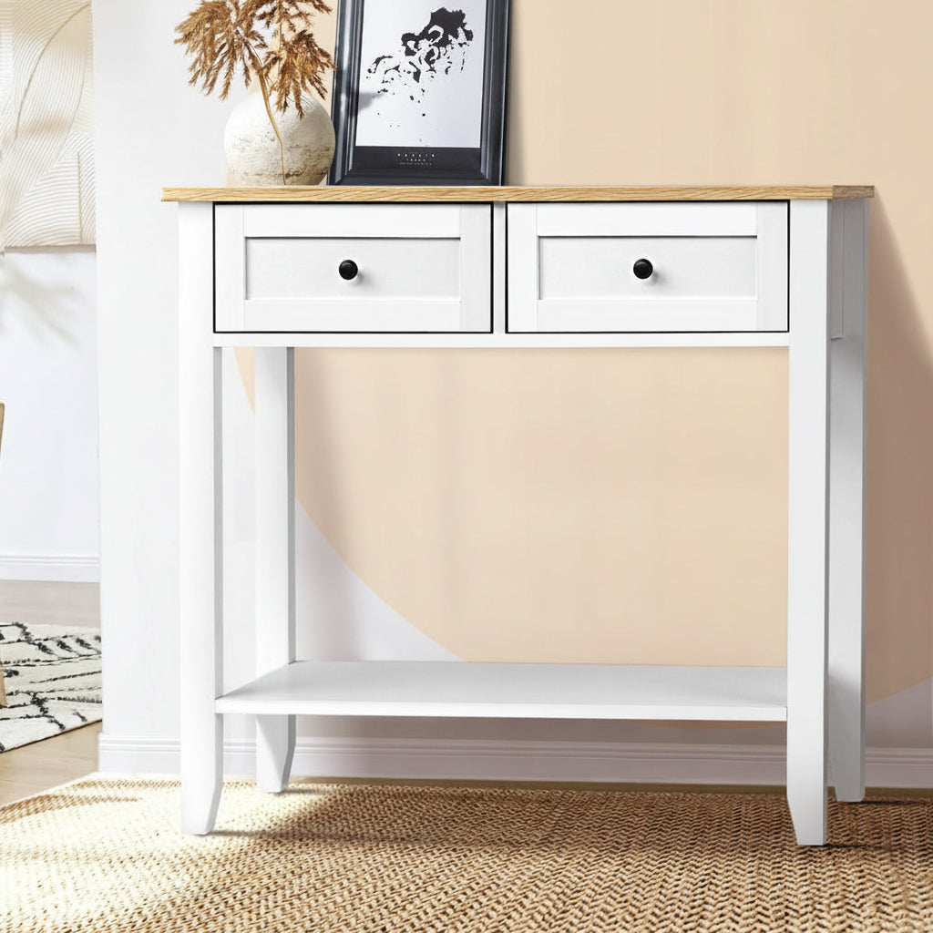 Aldan Console Table White