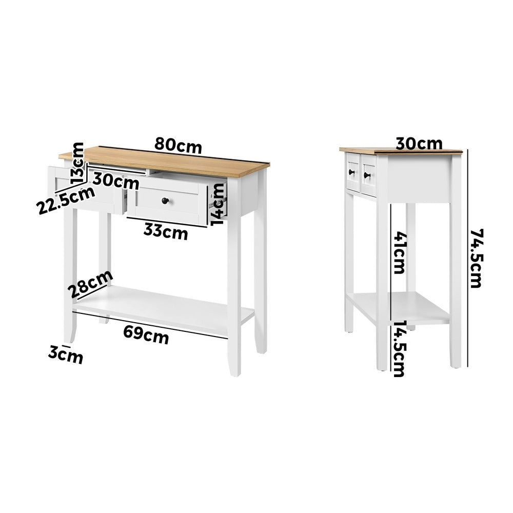 Aldan Console Table White