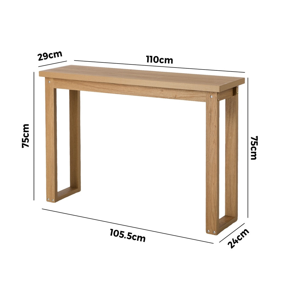 Ski-leg Oak Wood Console Table