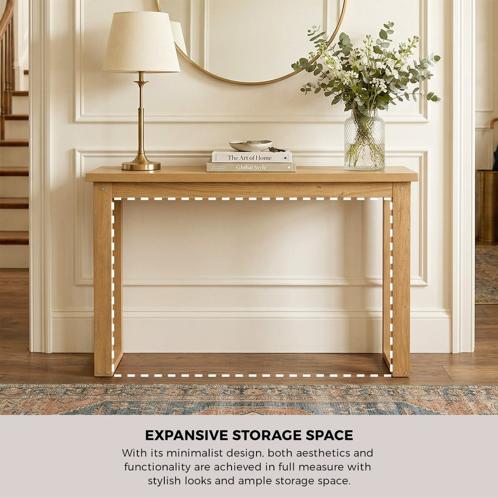 Ski-leg Oak Wood Console Table