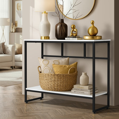 Aria Marble  Console Table Black