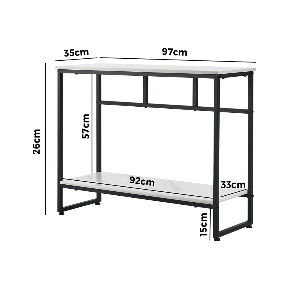 Aria Marble  Console Table Black