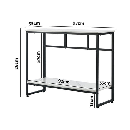 Aria Marble  Console Table Black