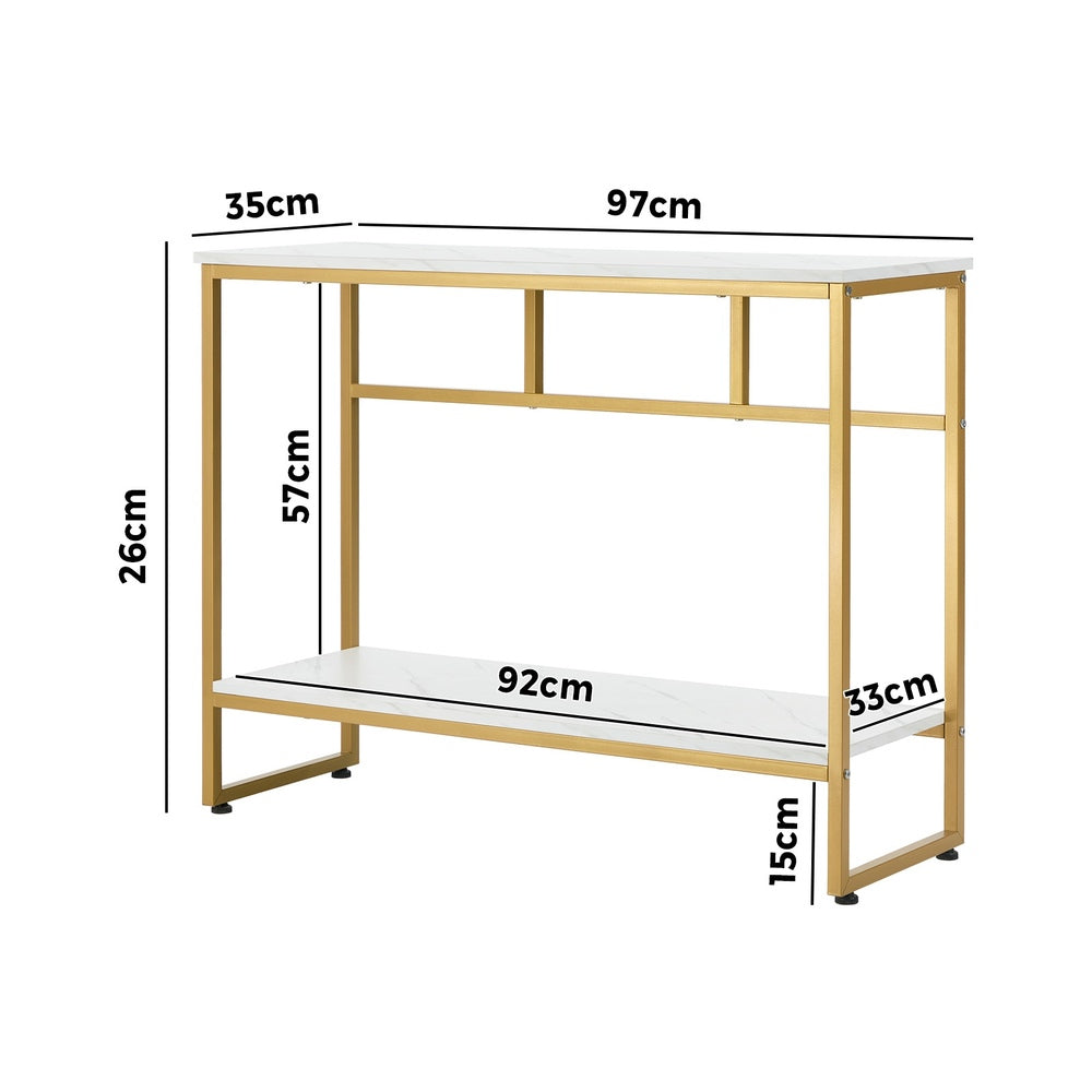 Aria Marble  Console Table Gold