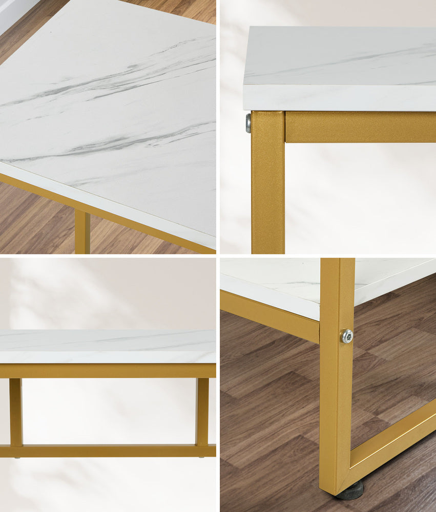 Aria Marble  Console Table Gold