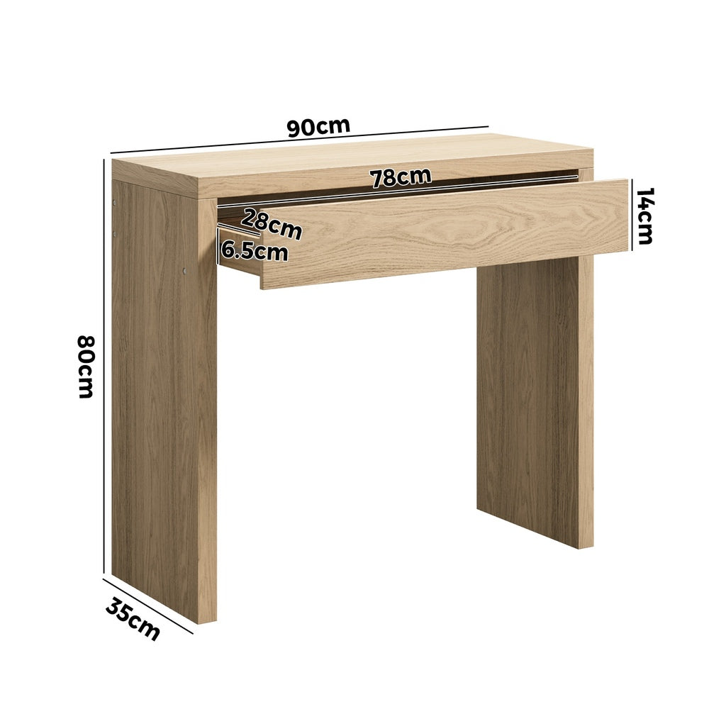 Claudia Console Table Natural Oak