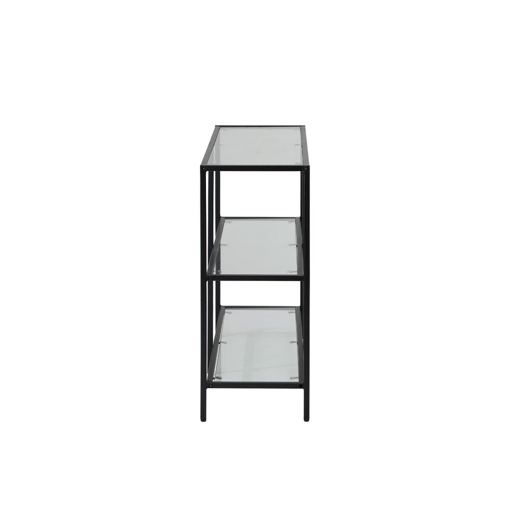 Nova 3 Shelves Console Table Black