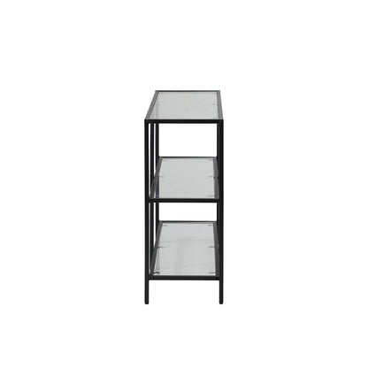 Nova 3 Shelves Console Table Black