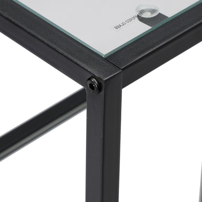 Nova 3 Shelves Console Table Black