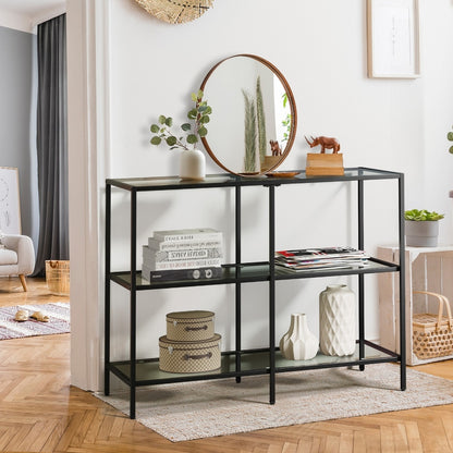 Nova 3 Shelves Console Table Black