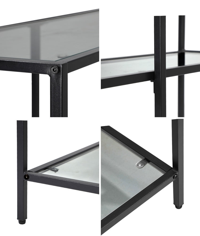 Nova 3 Shelves Console Table Black