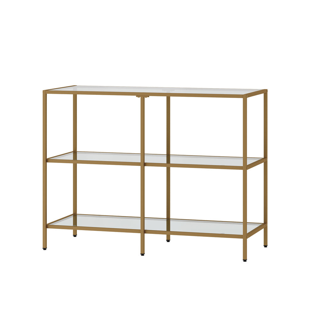 Nova 3 Shelves Console Table Gold