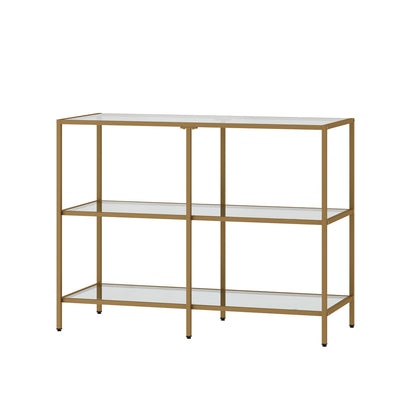 Nova 3 Shelves Console Table Gold
