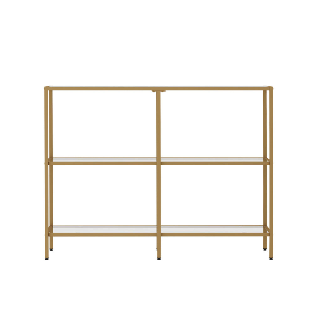 Nova 3 Shelves Console Table Gold