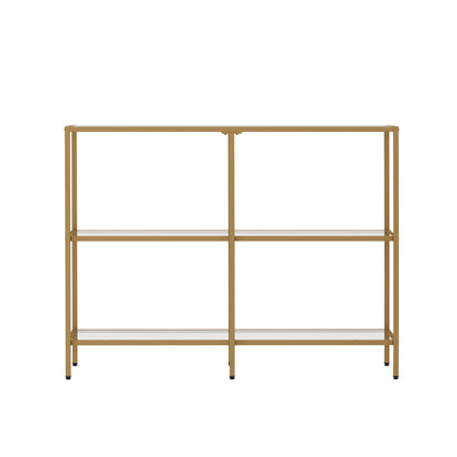 Nova 3 Shelves Console Table Gold