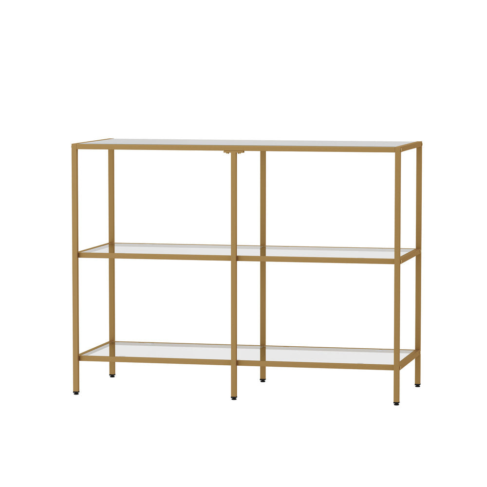 Nova 3 Shelves Console Table Gold