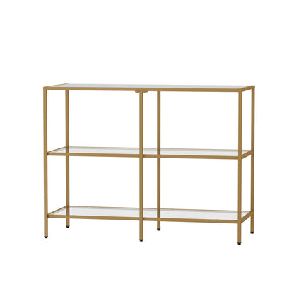 Nova 3 Shelves Console Table Gold