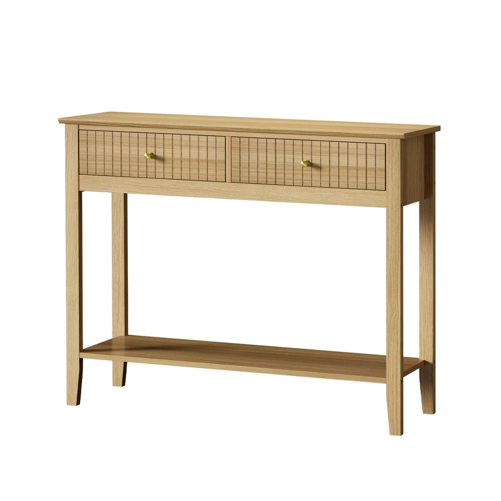 Hilda 2-Tier Console Table Natural Oak